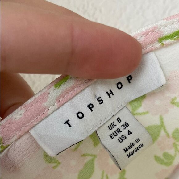 TOPSHOP Floral Plunging V-Neck Long Sleeve Maxi Dress size 4 - Picture 5 of 12